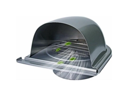 Rejilla de ventilación de acero inoxidable de 100 mm, rejilla redonda para extractor de chimenea externo, rejilla de ventilación con aspas de 45° Ehstmind