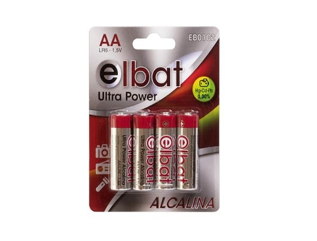 Pack de 4 Pilas Alcalinas Lr6/Aa ELBAT