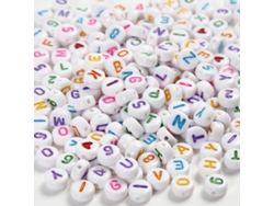 Juego de cuentas de letras de plástico de Creativ Company, 7 mm, multicolor, 200 g