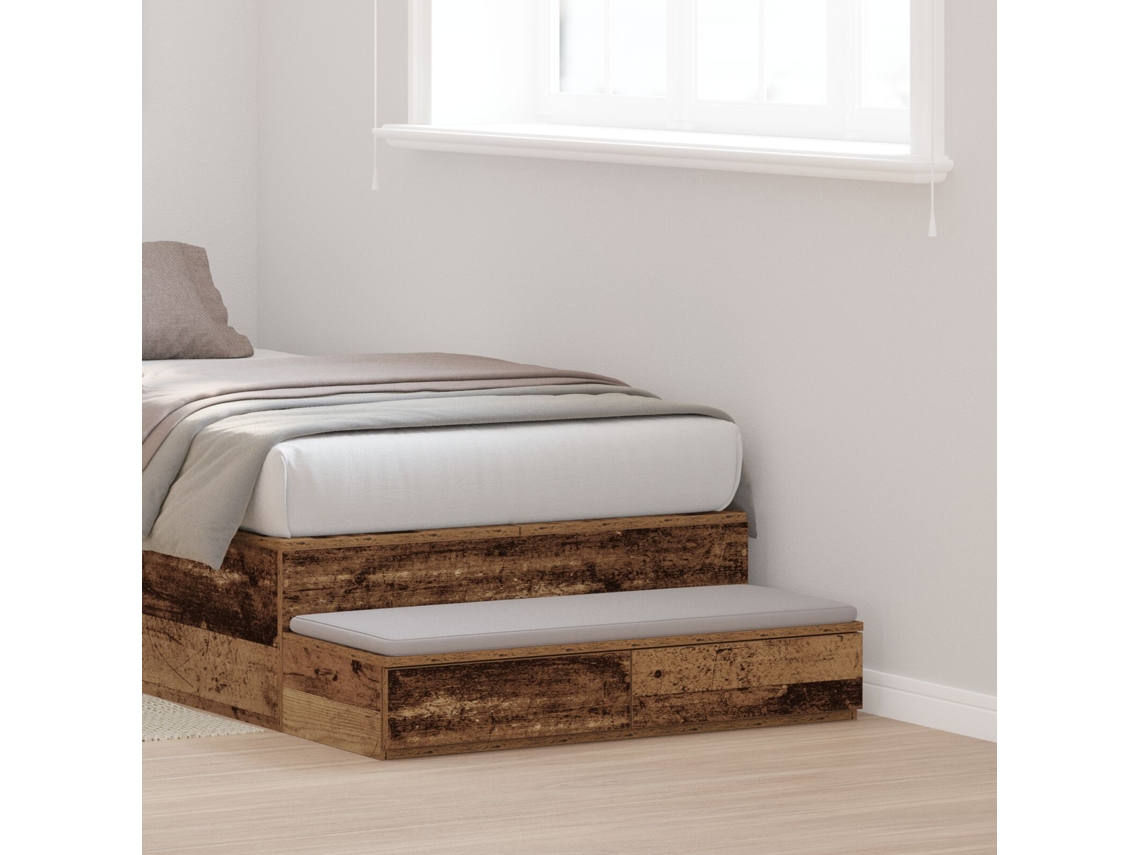 Cajones Para Cama De Madera Vieja 90x36,5x16,5 Cm De Madera Compuesta