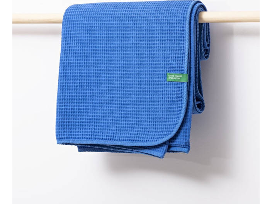 Manta BENETTON Algodón (Azul - 140X190 cm)