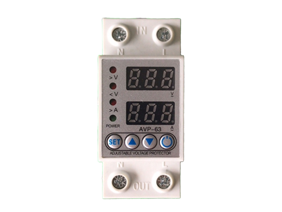 Protector Contra Sobretensiones Y Subtensiones Con Reinicio Automático Y Pantalla Led Digital Zy 63a 2p