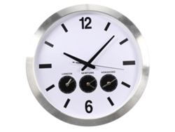 Reloj de pared de aluminio con tres tiempos rurales - Ø 45,5 cm VELLEMAN