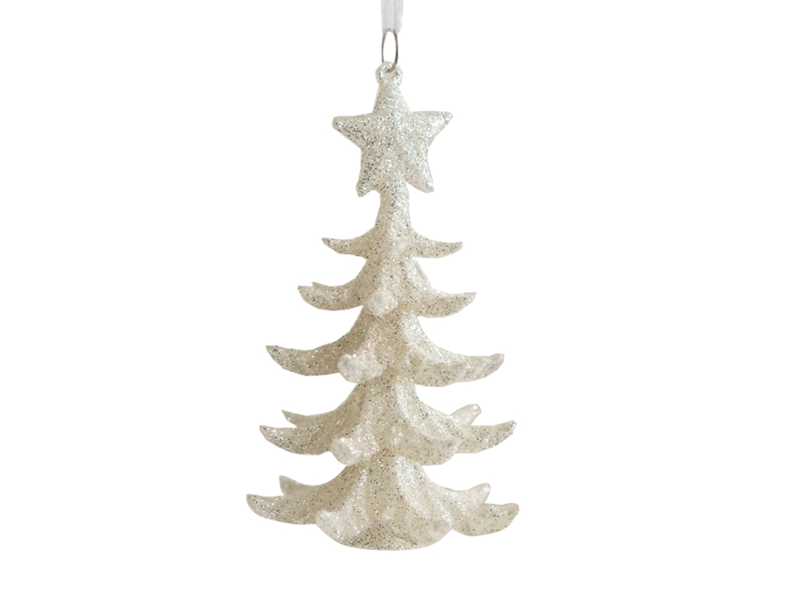 Decoraciones 3D con purpurina para el árbol de Navidad