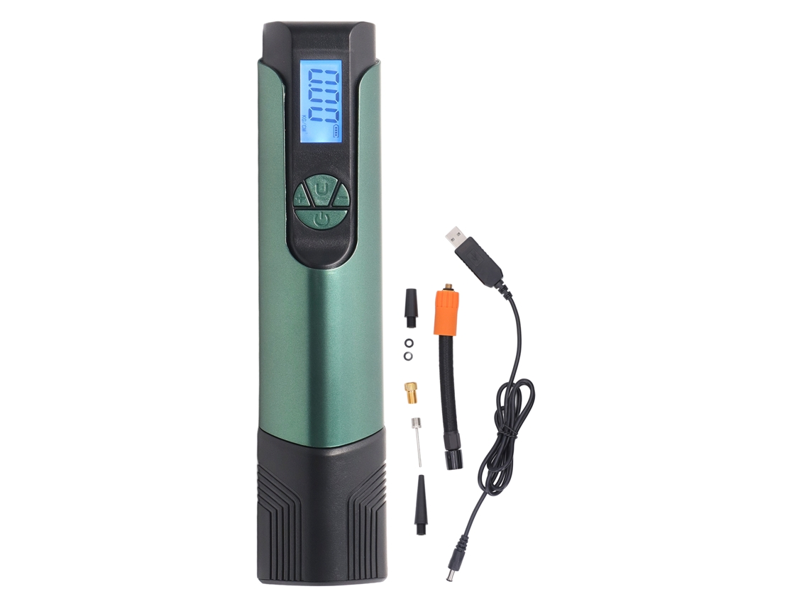 Bomba de aire eléctrica inalámbrica portátil con pantalla LCD y luz LED para automóviles, 70 W, inflador de neumáticos
