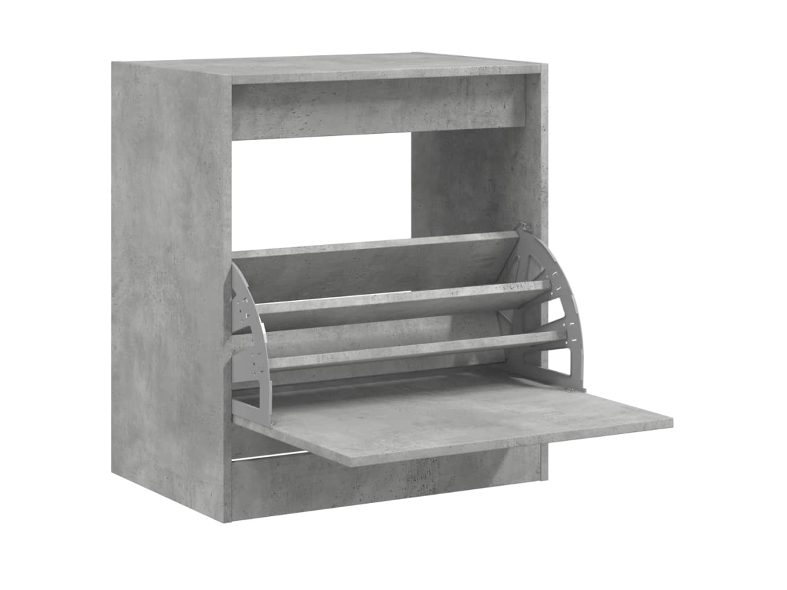 Maison Exclusive - Mueble Zapatero Madera Contrachapada Gris Hormigón 70x36x60 Cm