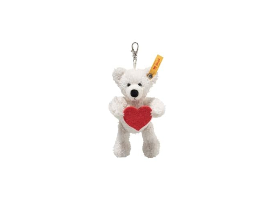Llavero de peluche blanco Steiff Lotte de 12 cm Love
