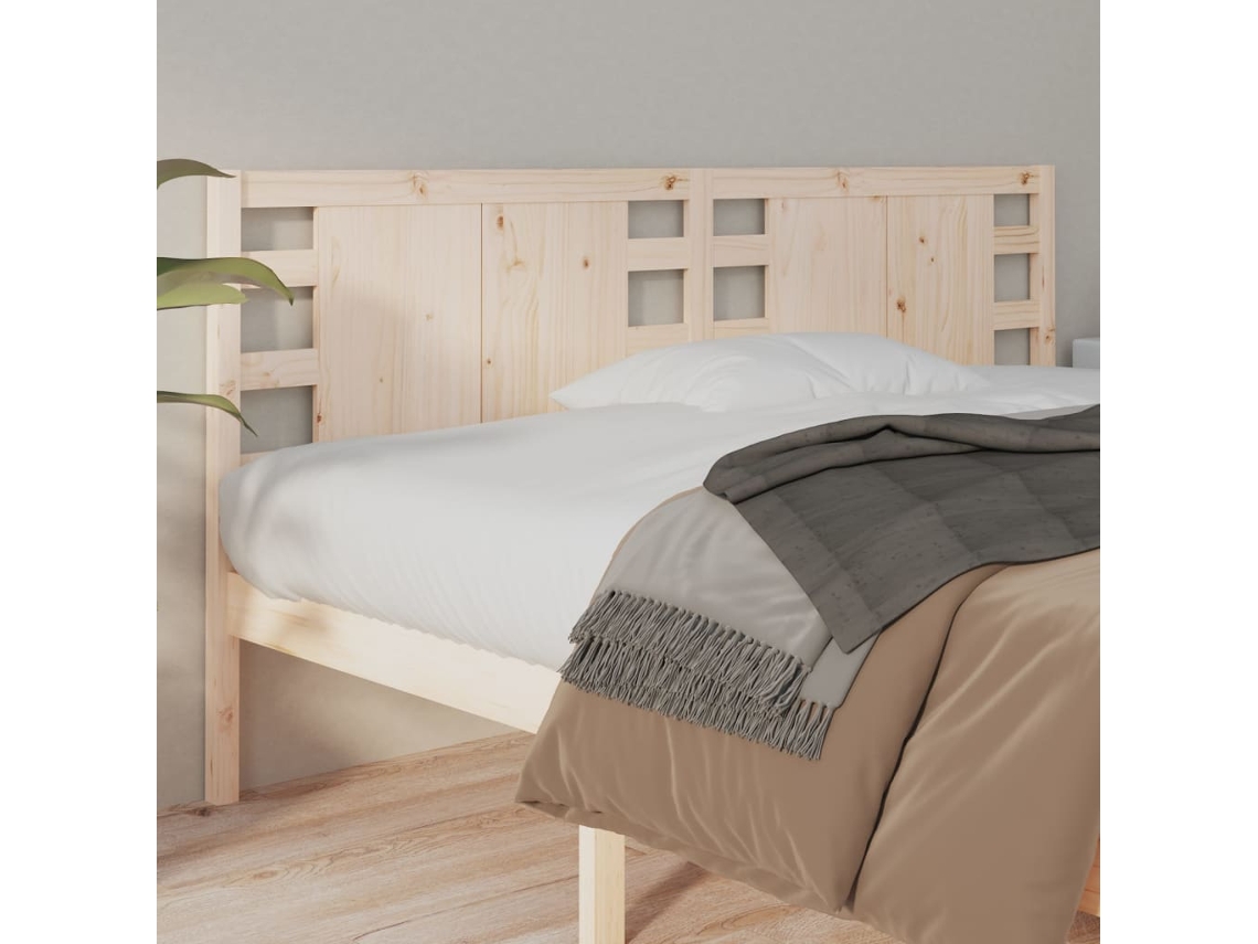 Cabecero Madera Maciza De Pino 141x4x100 Cm