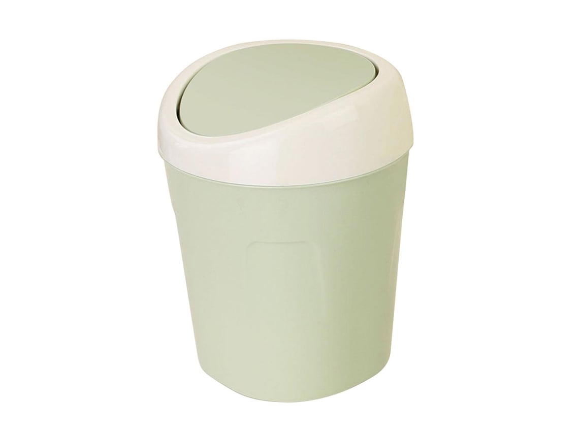 Rebe-lixeira De Mini Plástico Para Mesa Com Tampa, Recipiente Portátil De Armazenamento Para Mesa (verde)