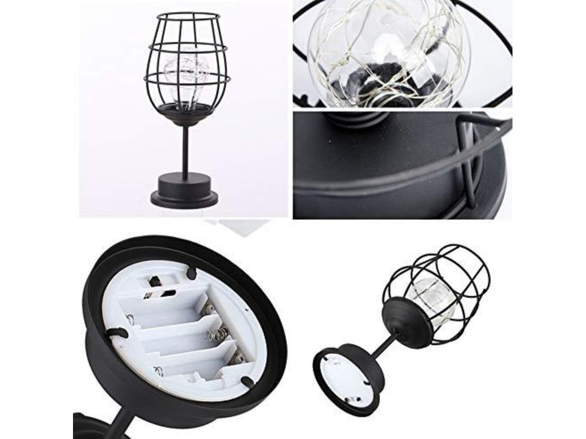Retro Iron Night Light Luminária de Mesa Criativa de Xícara de Vinho