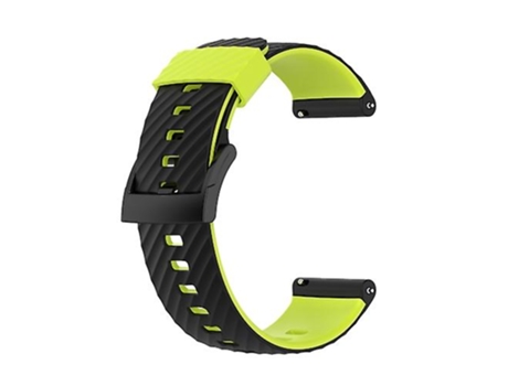 Correa Smartwatch Para Suunto 7 24Mm Negra Verde Lima VENISYMLIS