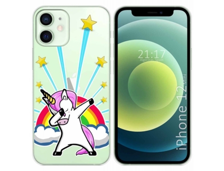 Carcasa iPhone 12 Mini (5.4) TUMUNDOSMARTPHONE Dibujos Transparente Multicolor