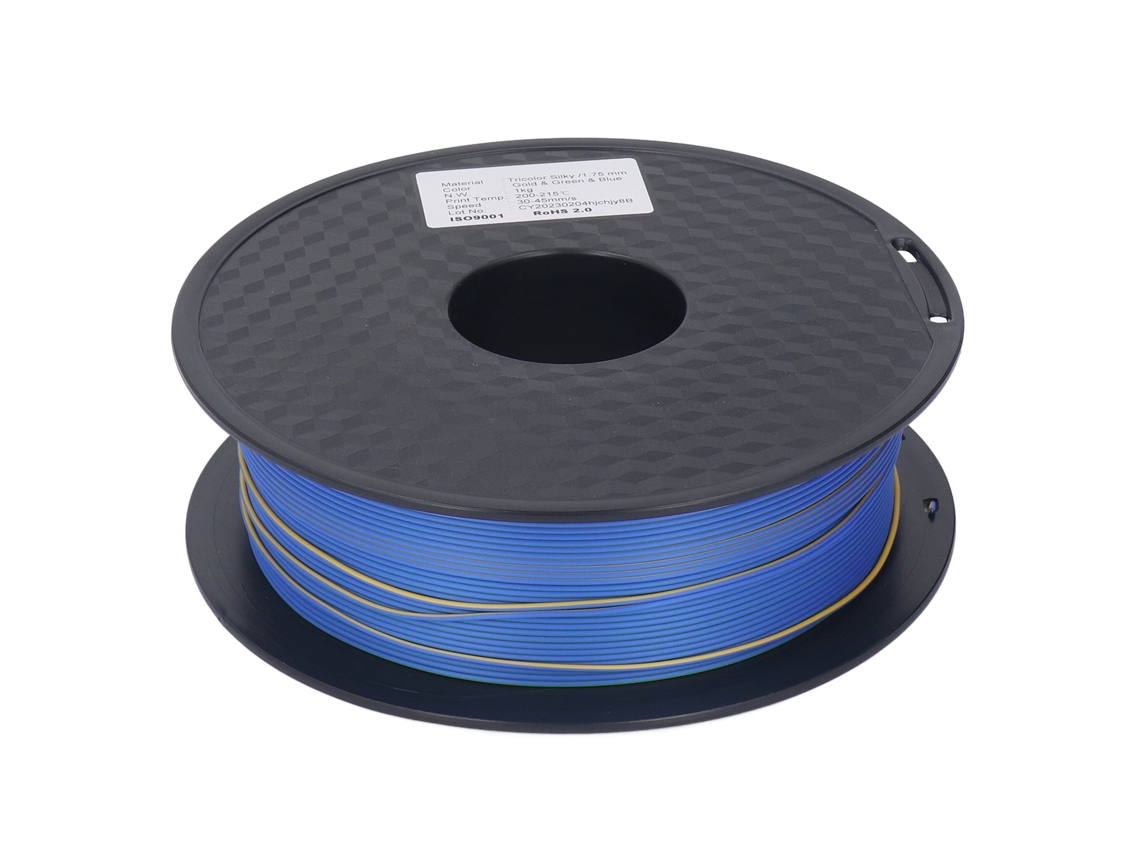 Filamento PLA tricolor de 1,75 mm para impresora 3D - Consumible de impresión para maquetas