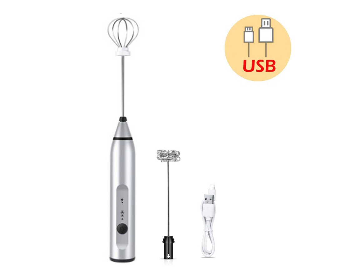 Espumador de leche portátil recargable por USB Siurn Silver