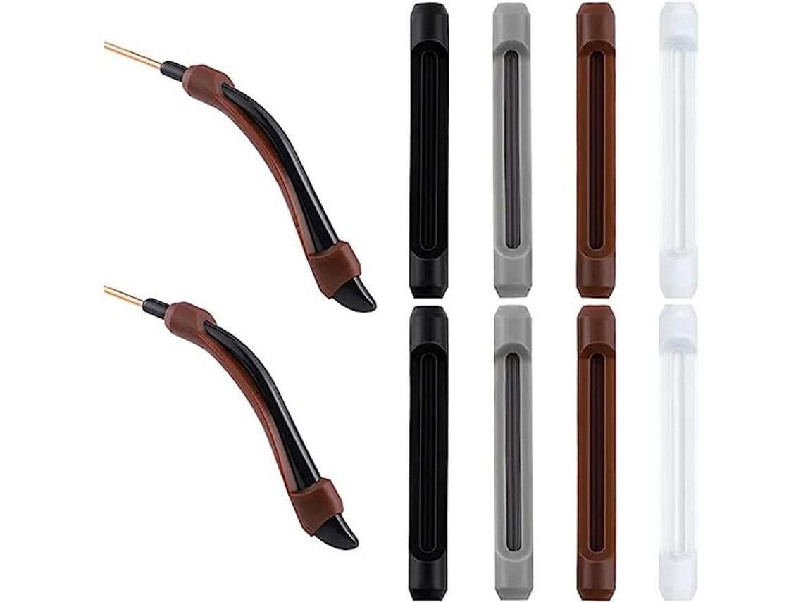 4 Pares De Ganchos De Silicona Antiderrame Para Gafas, Cómodos Soportes Para Las Orejas, Adecuados Para Deportes Y Uso Diario.
