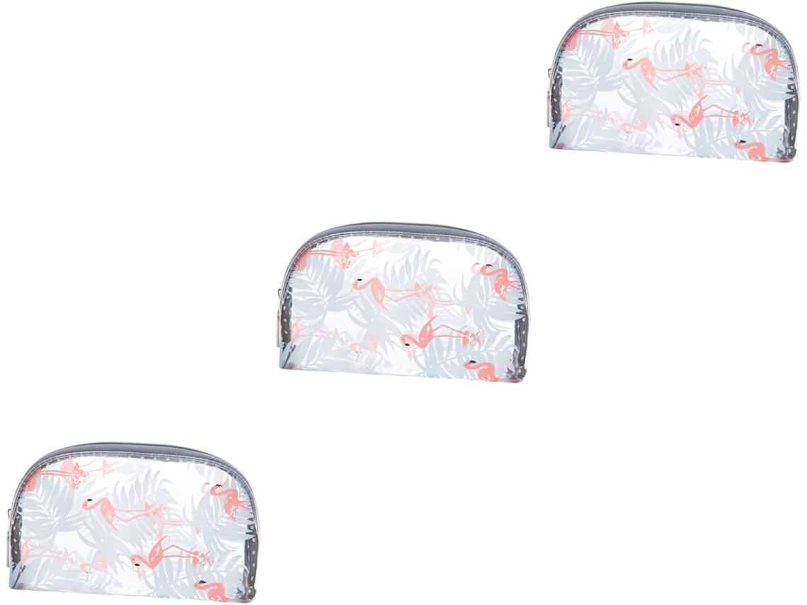 Juego De Neceseres Impermeables De Pvc De 3 Piezas Con Estampado, Práctico Organizador De Cosméticos Para Viajes.