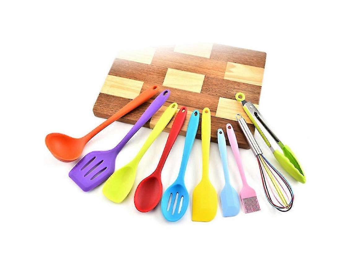 Juego de utensilios de cocina de silicona con 10 piezas antiadherentes. Nostalgia88