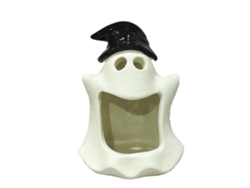 Portavelas de porcelana con figura de fantasma decorativa