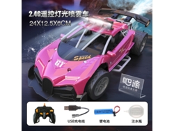 Coche deportivo RC de 2,4 g con luces y música, simulación realista, regalo para niños, color burdeos. Aeuzwr