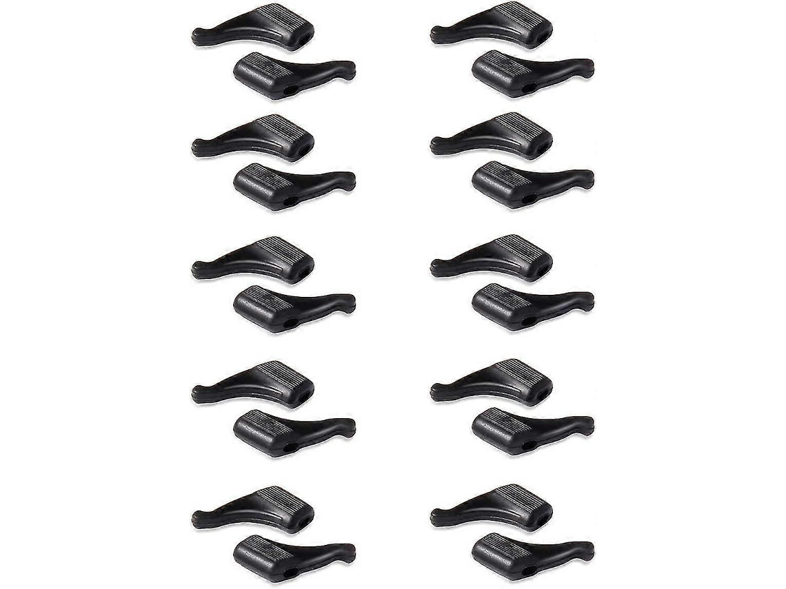 Ganchos antideslizantes para el soporte de las orejas, retenedores antideslizantes de silicona, soportes para gafas de sol, 10 pares, negro Rosewell