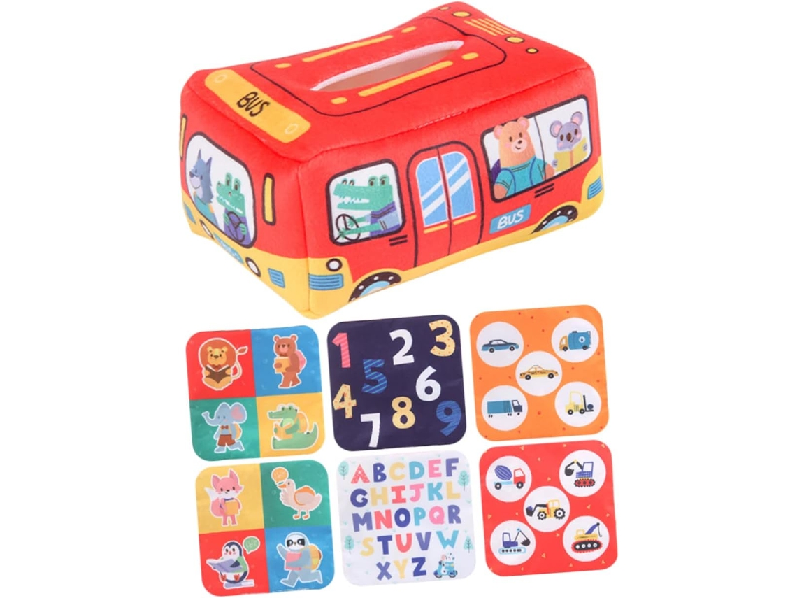 Caja De Pañuelos Para Niños, Juguete De Aprendizaje Temprano Para Niños Pequeños, Ejercitador De Dedos
