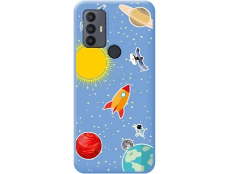 Carcasa para TCL 30 SE TUMUNDOSMARTPHONE Silicona Líquida Dibujos Azul