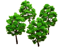 10 Piezas De Árboles Verdes En Miniatura Para Decoración De Jardines, Altura Aproximada.