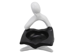 Lámpara de resina con escultura de personaje abstracto para leer