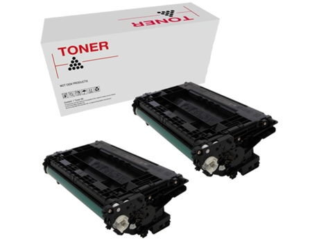 Pack 2 Tóners Compatibles HP CF237A 37A Enterprise Flow MFP M631 M632 M607 M608 M609 Negro