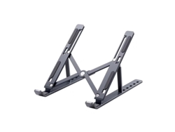 Soporte Para Portátil De 7 Posiciones, Aluminio, Doblable, C/ Compartimiento, 18", Ergonómico - Blanco