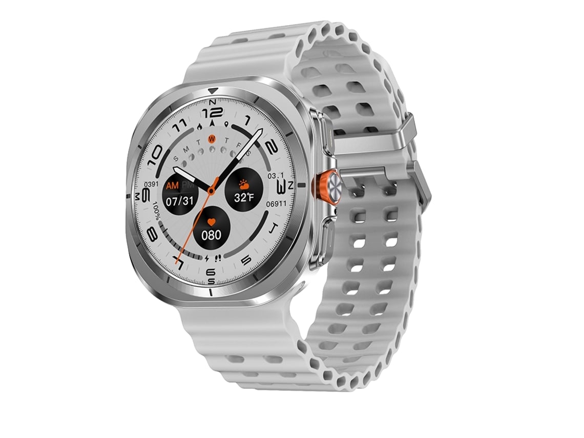 Reloj inteligente con llamadas Bluetooth, descarga de música y videos locales, 32 GB de almacenamiento y compatibilidad con auriculares TWS, color plateado Lalamoli
