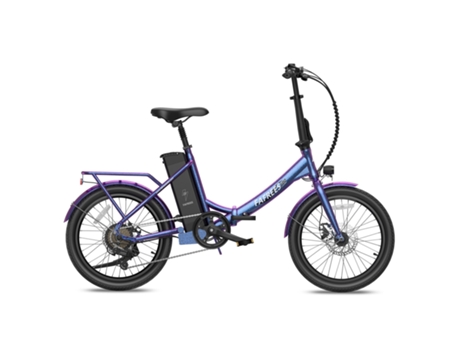 Bicicleta Eléctrica FAFREES F20 Lasting Motor 250W Batería 36V18.2Ah Alcance 120Km Freno de Disco Mecánico Azul Morado