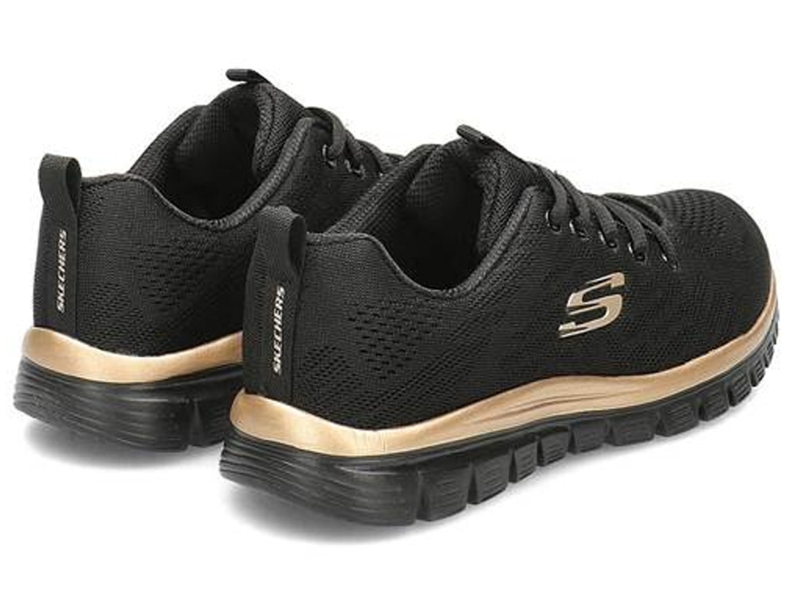 Zapatillas SKECHERS Connected Mujer (38.5 Negro)