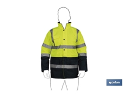 Parka COFAN  de alta visibilidad De S a XXXL Color Amarillo y Azul