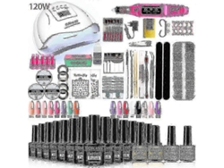 Kit de manicura profesional con lámpara UV de 120 W/54 W y taladro para todo tipo de esmaltes en gel. Ly Ebike