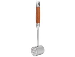 Martillo Ablandador De Carne, Acero Inoxidable 304, Con Mango De Madera, Herramienta De Cocina De Doble Cara.