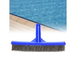 Cepillo de acero para limpieza de piscinas y estanques con cerdas de acero