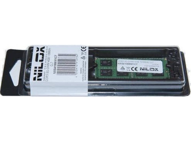 Memoria RAM DDR3 NILOX NXS41066M1C7 (1 x 4 GB - 1066 MHz - CL 7 - Verde)