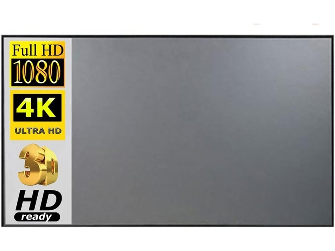 Pantalla De Proyección Portátil Hd 16:9, Pantalla De Proyección Diagonal De Dacrón Blanco, Plegable, Para
