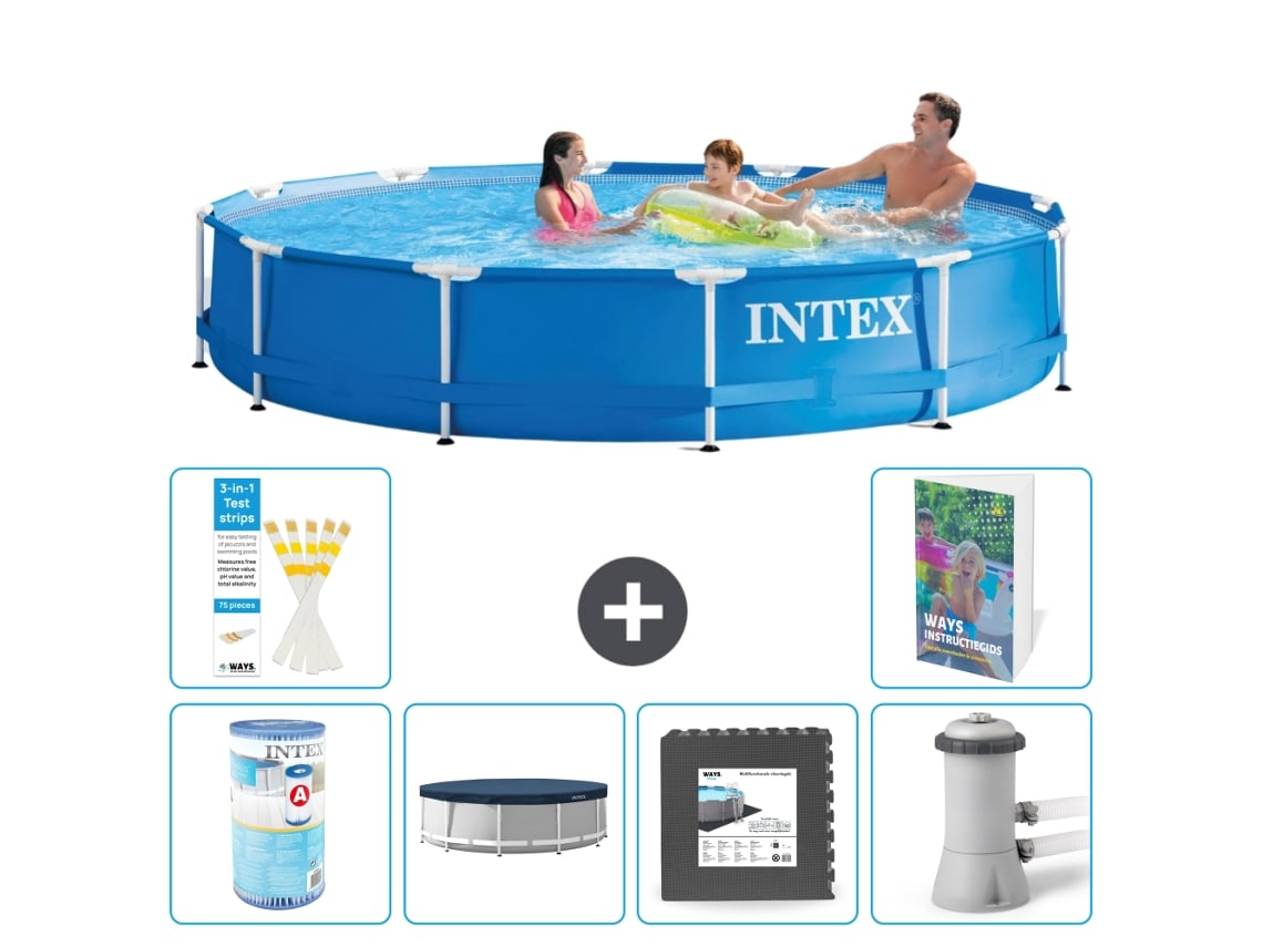 Intex Piscina Com Estrutura Redonda - 366x76 Cm - 7-peças S41