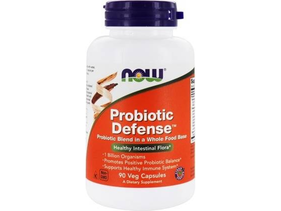 Complemento Alimentar NOW Defesa Probiótica (90 cápsulas vegetais)