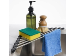 Escurridor De Platos De Cocina - Triángulo Plegable - Acero Inoxidable - Estante De Almacenamiento - Ahorra Espacio - Negro