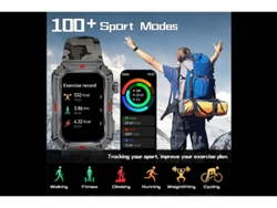 Reloj inteligente CF26 con pantalla cuadrada de 1,57 pulgadas para hombre, monitor de actividad física para Android e iOS, camuflaje negro, Bestvite