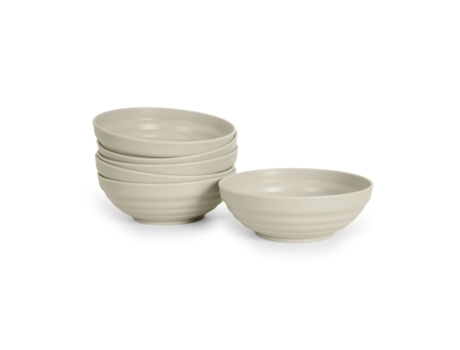 Juego de 6 Cuencos Reutilizables Classic PLASTIC FORTE (Beige - 380Ml)