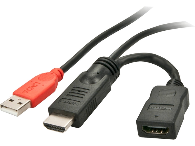 Cable HDMI LINDY (USB A - HDMI - Negro)