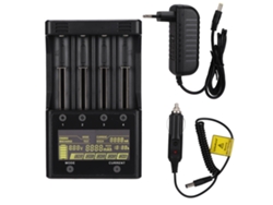 Cargador de baterías Liitokala Lii-500s con 4 ranuras LCD para Lipo Ni Mh 18650 Aa Aaa