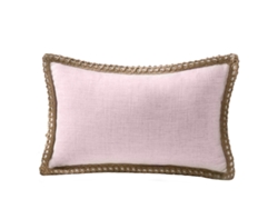 1 Funda De Almohada Rústica De Lino Y Yute, 30 X 50 Cm