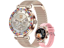 Reloj Inteligente para Mujer Responder/Hacer Llamadas Fitness 5ATM Impermeable con Frecuencia Cardíaca/Spo2/Presión Arterial Bluet YEMAESRE
