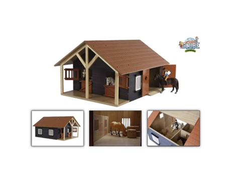 Kids Globe Establos de granja con 2 cajones y 1 taller 1:24 610167