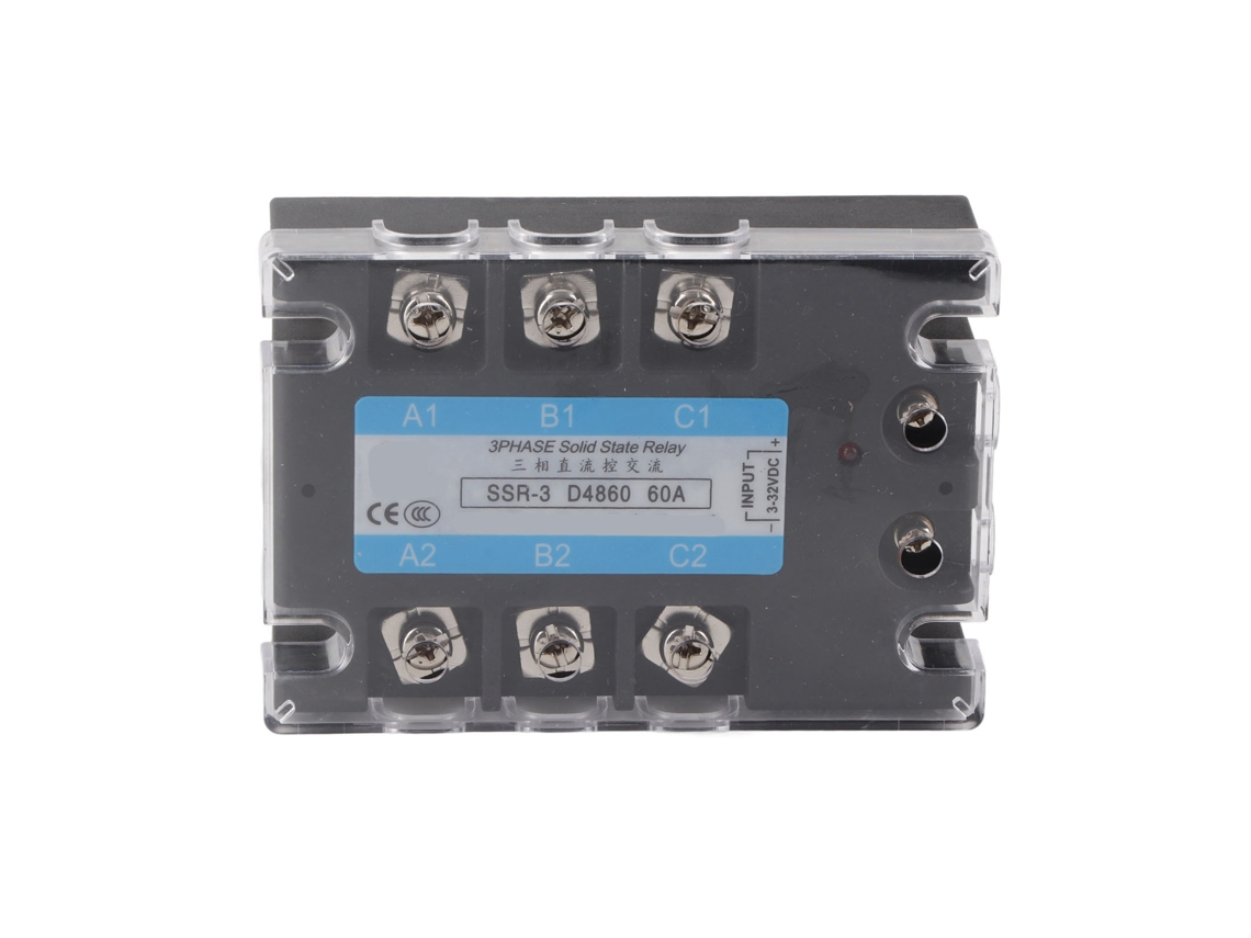Relé Estático Trifásico Ssr-3 D4860 60a Cc-ca 480v Equipo De Control De Distribución